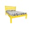 Homeroots Canary Yellow Solid Wood Twin Bed Frame 546734 - alternate 6