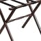 Homeroots Hotel Dark Walnut Finish Wood Folding Luggage Rack With Black Straps 383081 - alternate 7