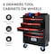 Wrightmaster 21 in. W x 13 in. D 6-Drawers Metal Roller Cabinet Tool Chest in Black ZR-245233 - alternate 5