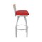 Holland Bar Stool Co Revelle 30in Swivel Bar Stool with Anodized Nickel Finish, Medium Back and Canter Red Seat 881 - alternate 6