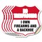 Signmission No Trespassing Shield Sign I Own Firearm, 6 inch X 6 inch, Vinyl Decal, 5PK SHI-D-5PACK-6-422 - alternate 1