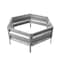 Pure Garden Galvanized Raised Garden Bed 21" L x 9.75" W x 5.5" H Raised Garden Beds Hexagonal Planter Box 50-193 - alternate 1