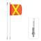 Safetywhips Warning Whip Heavy Duty Whip with Flag, White Whip, Orange Flag, Yellow Reflective X, 96 Length SW08QDNP2-SXY - alternate 1