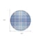 Homeroots 8' Denim Blue And Ivory Round Plaid Washable Indoor Outdoor Area Rug 596329 - alternate 6