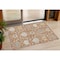 Homeroots 3' X 5' Copper Ivory And Gray Damask Washable Indoor Outdoor Area Rug 599406 - alternate 1