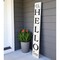 Homeroots 72in White And Black Solid Wood Hello Porch Sign 634451 - alternate 4