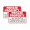 Signmission Private Property Authorized Personnel Only Trespassers , 12'' X 18'', Heavy Gauge Aluminum, 2PK A-1218-2PACK-2833 - alternate 1