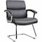 Lorell Guest Chair, 35.4 in W 26.1" L 35" H, Fixed, Leather Seat LLR20019 - alternate 1