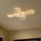 Jonathan Y Palco 39" Contemporary Minimalist Metal Adjustable Dimmable Geometric Integrated LED Flush Mount, Whi JYL7152B - alternate 7