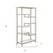 Homeroots Silver Metal and Glass Seven Tier Etagere Bookcase 527580 - alternate 4