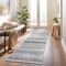 World Rug Gallery Contemporary Minimalistic Stripe LInes Runner Rug 2 ft x 7 ft Cream WR30CREAM2X7 - alternate 1