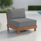 Alaterre Furniture Alaterre Barton Armless Outdoor Patio Chair with Gray Cushions Natural Furniture Design 80-OUTD-WD-AMLCH-G - alternate 6