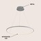 Jonathan Y Brice 35" Modern Contemporary Metal Round Dimmable Integrated LED Pendant, Gray JYL7220E - alternate 10