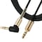 Sanoxy 3.5mm Male to M Aux Cable Cord L-Shaped Right Angle Car Audio Headphone Jack (Black) SNX-CABLE139 - alternate 4