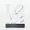 Homeroots 4" White And Black Resin Love Tabletop Sculpture 568387 - alternate 6