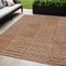 Homeroots 5' X 8' Brown And Beige Geometric Washable Indoor Outdoor Area Rug 596963 - alternate 1