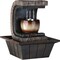 Homeroots 10" Brown Textured Polyresin Tabletop Fountain with LED Light 468309 - alternate 4