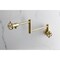 Kingston Brass Wall Mount Pot Filler Faucet, Brushed Brass KS4107RX - alternate 5