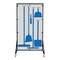 5S Supplies Housekeeping Shadow Board Broom Station V3, Gray / Blue Shadows, Kit + Stand, No Text HSB-V3-GRAY/BLUE-KIT-STAND-NO TEXT - alternate 1