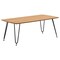Leisuremod Elmwood Modern Wood Top Coffee Table with Iron Base, Natural ET47NW - alternate 1