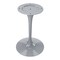 Homeroots 40" White And Gray Rounded Marble And Metal Pedestal Base Dining Table 520846 - alternate 7