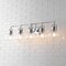 Jonathan Y Shirley 36.25" 5-Light Farmhouse Industrial Metal LED Vanity Light w/Seeded Glass Globe Shades, Chrom JYL7906A - alternate 8