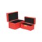 Homeroots Set of Two Red Solid Wood And Fabric Box With Lid, 2PK 489389 - alternate 6