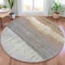 Homeroots 8' Taupe And Gray Round Abstract Washable Indoor Outdoor Area Rug 632067 - alternate 6