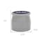 Homeroots Gray Ceramic 51 Ounce Striped Round Distressed Pot Planter 487408 - alternate 3