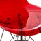 Leisuremod Cresco Plastic Dining Side Chair, Transparent Red CR19TR - alternate 6