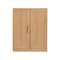 Homeroots Set Of Two Natural Wood Corner Accent Cabinet With Two Doors 719688 - alternate 4