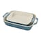 Staub Ceramic Rectangular Baking Dish Set, Casserole Dish, 2-Piece, Rustic Turquoise 1009557 - alternate 1