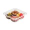 Dart TamperGuard Snack Boxes, 4-Compartment, 6.3 x 6.3 x 1.8, Clear, Plastic, 300PK SBTG4S - alternate 4