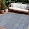 Homeroots 10' X 14' Sky Blue And Ivory Abstract Washable Indoor Outdoor Area Rug 605577 - alternate 1
