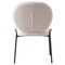 Leisuremod Celestial Boucle Dining Side Chair with Black Powder Coated Iron Frame, White CCBL-23W - alternate 5