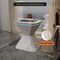 Leisuremod Azure 17 in Modern Round Fiberstone Side Table, Weather-Resistant, Fully Assembled AST17MW - alternate 6