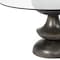Homeroots 60" Clear And Brown Rounded Glass And Solid Manufactured Wood Pedestal Base Dining Table 380484 - alternate 5
