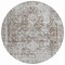 Homeroots 8' Chocolate Round Oriental Washable Indoor Outdoor Area Rug 607598 - alternate 5