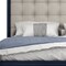 Homeroots Blue and Gray Wood And Tufted Faux Leather Lighted King Bed Frame 606427 - alternate 7