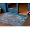 Homeroots 3' X 5' Teal Blue Taupe And Sky Blue Abstract Washable Indoor Outdoor Area Rug 618238 - alternate 1