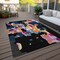 Homeroots 3' X 5' Black Blue And Pink Abstract Washable Indoor Outdoor Area Rug 599538 - alternate 5