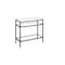 Homeroots 24" Black And Clear Glass And Steel End Table With Two Shelves 544212 - alternate 5
