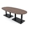 Skutchi Designs Boval Conference Table With Power Unit, 48 in W, 96 in L, Brown HAR-BOVL-48X96-DOU.BK-H3041-NA - alternate 1