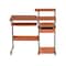 Homeroots 38" Oak Wood and Stainless Steel Computer Desk 723735 - alternate 6