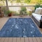 Homeroots 3' X 5' Blue And Ivory Abstract Washable Indoor Outdoor Area Rug 631161 - alternate 5