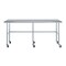 Amgood 18in D x 84in L Stainless Steel Open Base Table, 3in Casters AMG WT-1884-RCB-WHEELS-Z - alternate 6
