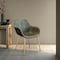 Leisuremod Markley Modern Leather Dining Arm Chair with Gold Metal Legs, Olive Green, 2PK ECG26G2 - alternate 5