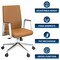Leisuremod Aleen Office Chair in Upholstered Leather and Iron Frame with Swivel and Tilt, Acorn Brown AO19LBRL - alternate 7