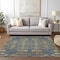 Homeroots 3' X 5' Blue Taupe And Beige Moroccan Washable Indoor Outdoor Area Rug 577187 - alternate 8