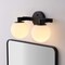 Jonathan Y Modernist Globe 15.25" 2-Light Metal/Frosted Glass Modern Contemporary LED Vanity, Black JYL3541B - alternate 4
